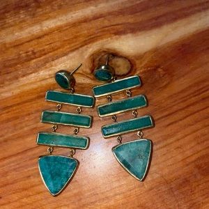Emerald green earrings